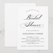 Verfijnd zwart-wit kalligrafie Vrijgezellenfeest Kaart (Voorkant / Achterkant)