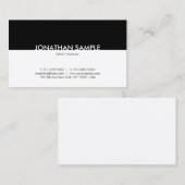 Verfijnd zwart-wit, modern visitekaartje (Voorkant / Achterkant)