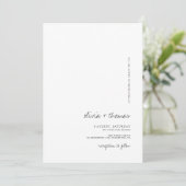 Verfijnd zwart-withuwelijk kaart (Staand voorkant)