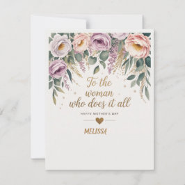 Verfijndde Moederdagkaart Notitiekaartje