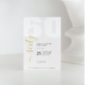 Verfijnde 60ste Verjaardag Uitnodiging met Schoon