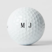 Verfijnde Aanpasbare Monogram Beginletters Cadeau Golfballen (Voorkant)