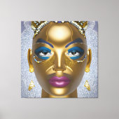 Verfijnde Afrikaanse schoonheid: Black History Maa Canvas Afdruk (Voorkant)