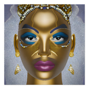 Verfijnde Afrikaanse schoonheid: Black History Maa Perfect Poster