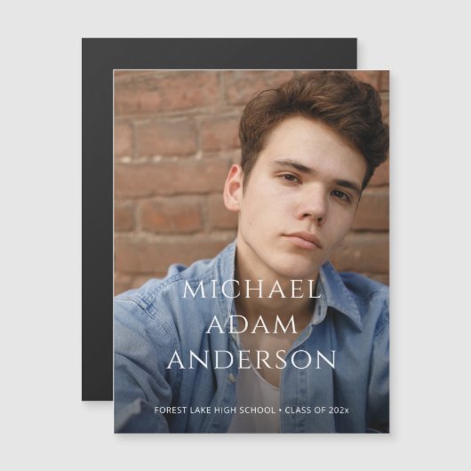 Verfijnde Afstuderen foto aankondigingsmagneet (Voorkant / Achterkant)