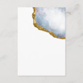 Verfijnde Agaat Parel Gouden Bruiloft Details Informatiekaartje (Achterkant)