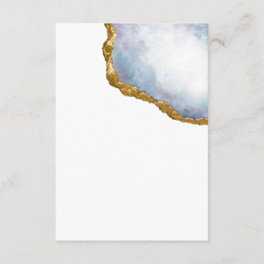 Verfijnde Agaat Parel Gouden Bruiloft Details Informatiekaartje (Achterkant)