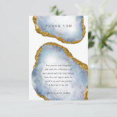 Verfijnde Agaat Parel Gouden Bruiloft Foto Bedankkaart (Staand voorkant)