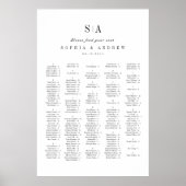 Verfijnde alfabetische monogram-diagrammen poster (Voorkant)