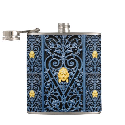 Verfijnde Art Deco-droogflasje 3 Heupfles (Geopend)