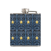 Verfijnde Art Deco-droogflasje 3 Heupfles (Achterkant)