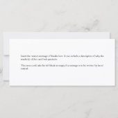 Verfijnde "Bedankt!" Kaart (Achterkant)