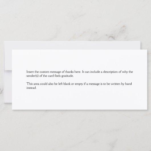 Verfijnde "Bedankt!" Kaart (Achterkant)