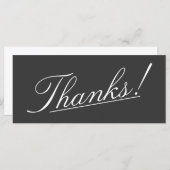 Verfijnde "Bedankt!" Kaart (Voorkant / Achterkant)