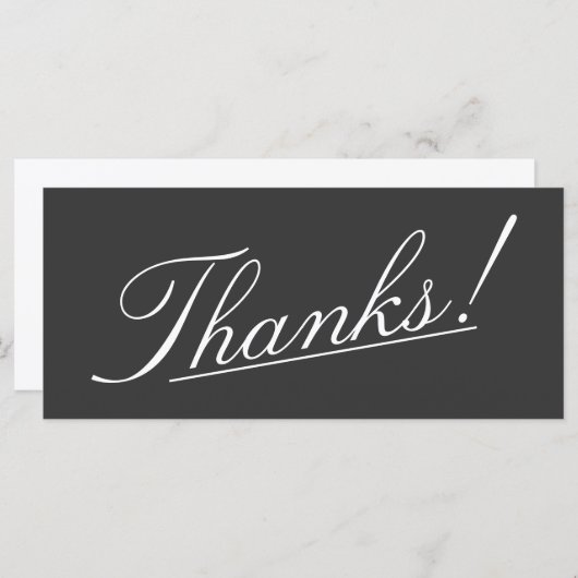 Verfijnde "Bedankt!" Kaart (Voorkant / Achterkant)