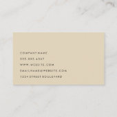 Verfijnde Beige Cursieve Tekst Visitekaartje (Achterkant)