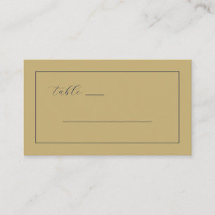 Verfijnde Beige Minimalistische Kalligrafie Plaatskaartje