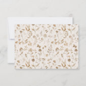 Verfijnde Beige RSVP Kaart (Achterkant)
