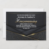 Verfijnde Black Gold Housewarming Party Kaart (Voorkant)