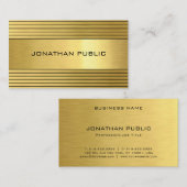Verfijnde Black Gold Professionele Sjabloon Visitekaartje (Voorkant / Achterkant)