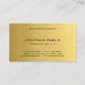 Verfijnde Black Gold Professionele Sjabloon Visitekaartje (Achterkant)