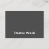 Verfijnde Black White Old English Text Cool Visitekaartje (Voorkant)
