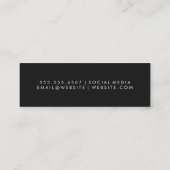 Verfijnde Blauw Groene Waterverf Mini Visitekaartje (Achterkant)