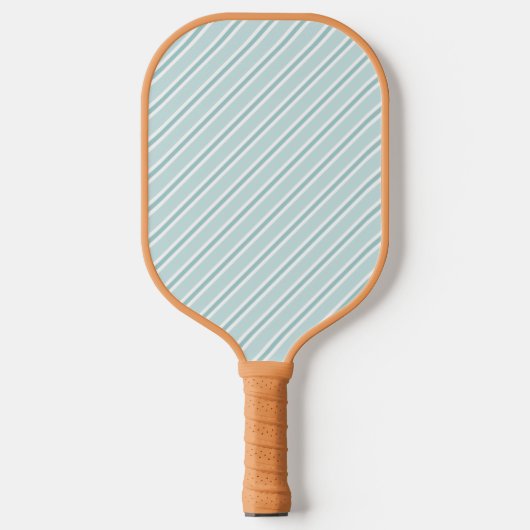 Verfijnde Blauwgroen Groen & Blauw Diagonaal Gestr Pickleball Paddle (Voorkant)