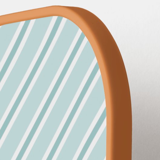 Verfijnde Blauwgroen Groen & Blauw Diagonaal Gestr Pickleball Paddle (Links Detail)