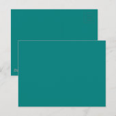 Verfijnde Blauwgroen kleuren Briefkaart (Voorkant / Achterkant)