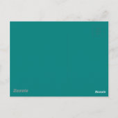 Verfijnde Blauwgroen kleuren Briefkaart (Achterkant)