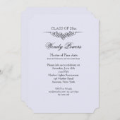 Verfijnde Bloeiende Afstuderen Uitnodiging (Voorkant / Achterkant)