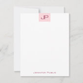 Verfijnde Blush Roze Monogram Schone Sjabloon (Voorkant)