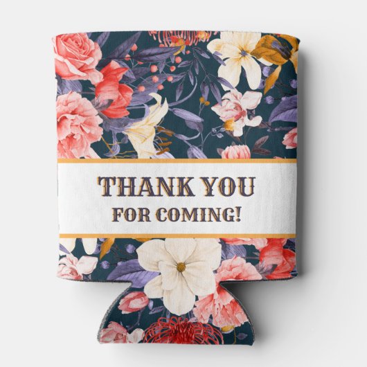 Verfijnde Boho Bloemenfeest Blikjeskoeler (Achterkant)