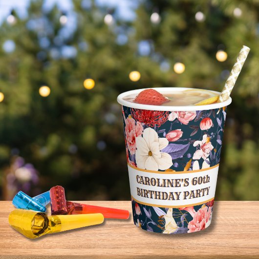 Verfijnde Boho Bloemenfeest Papieren Bekers