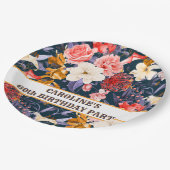 Verfijnde Boho Bloemenprint Papieren Bordje (Gekanteld)