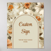Verfijnde Boho Koper Ivoor Salie Bloemstuk Custom Poster (Voorkant)