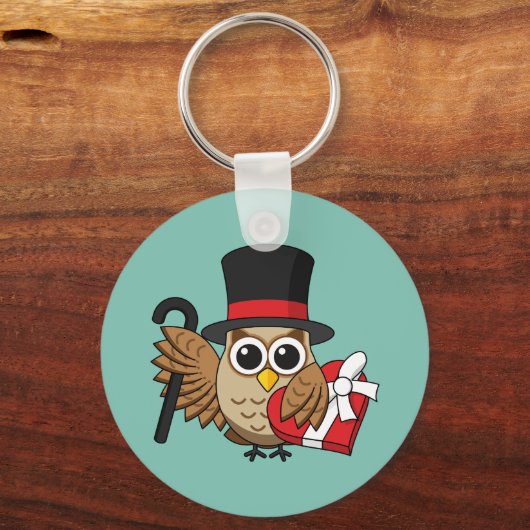 Verfijnde boomgaard met hart-chocoladedoos sleutelhanger (Voorkant)