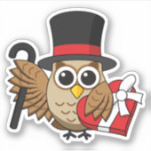 Verfijnde boomgaard met hart-chocoladedoos sticker (Voorkant)