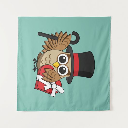 Verfijnde boomgaard met hart-chocoladedoos wandkleed (Voorkant (horizontaal))