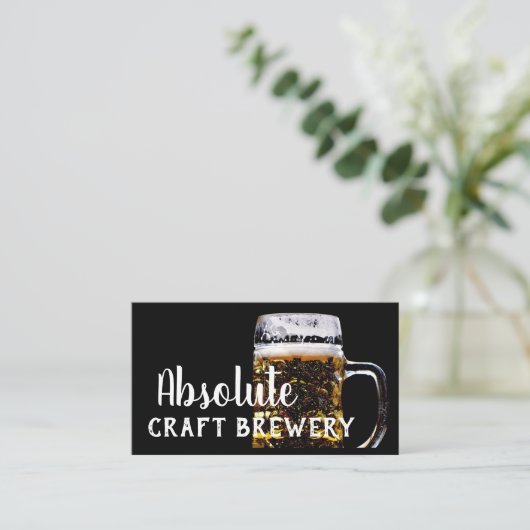 Verfijnde brouwerij voor de Mok van bier Visitekaartje (Staand voorkant)