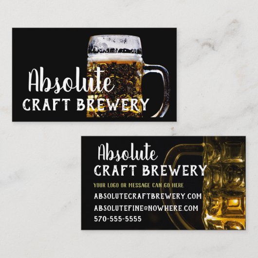 Verfijnde brouwerij voor de Mok van bier Visitekaartje (Voorkant / Achterkant)