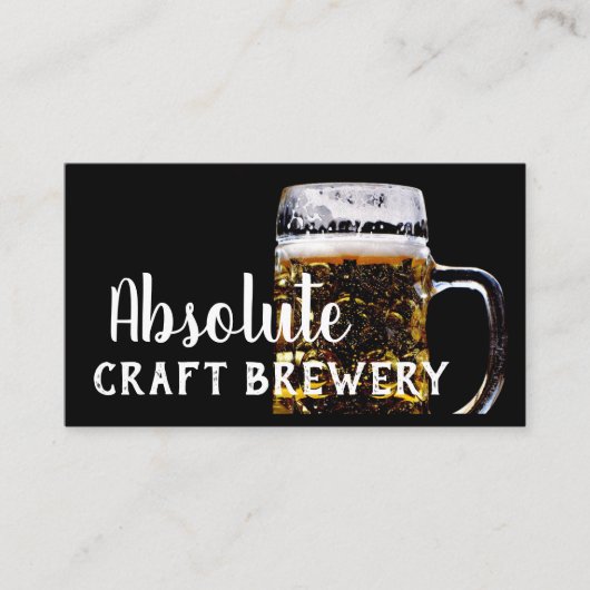 Verfijnde brouwerij voor de Mok van bier Visitekaartje (Voorkant)