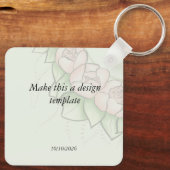 Verfijnde bruidegom boutonniere sleutelhanger (Achterkant)