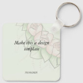 Verfijnde bruidegom boutonniere sleutelhanger (Achterkant)