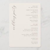 Verfijnde Bruine Calligrafie Programmakaart (Achterkant)