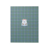 Verfijnde Christmas Crest Tartan A7 Envelope Liner Notitieblok (Linkerzijde)