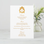 Verfijnde Classic Faux Folie Gold Rococo Menu (Staand voorkant)