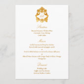 Verfijnde Classic Faux Folie Gold Rococo Menu (Voorkant)