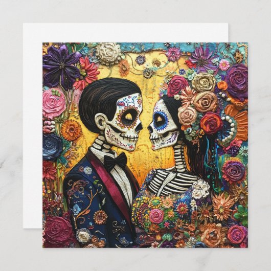 Verfijnde Dag van de Doden Kaart (Voorkant / Achterkant)